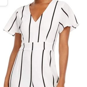 Crystal Doll Junior Striped V Neck Jumpsuit